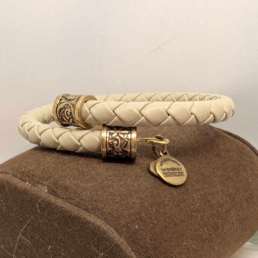 Alex&Ani Sixty-six Vintage braided tan leather wrap
